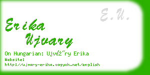 erika ujvary business card